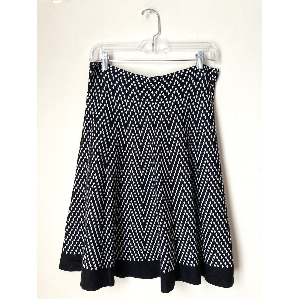 Slonl Skirt Size Petite Large Cottagecore Black And White‎ Fit Flare Women